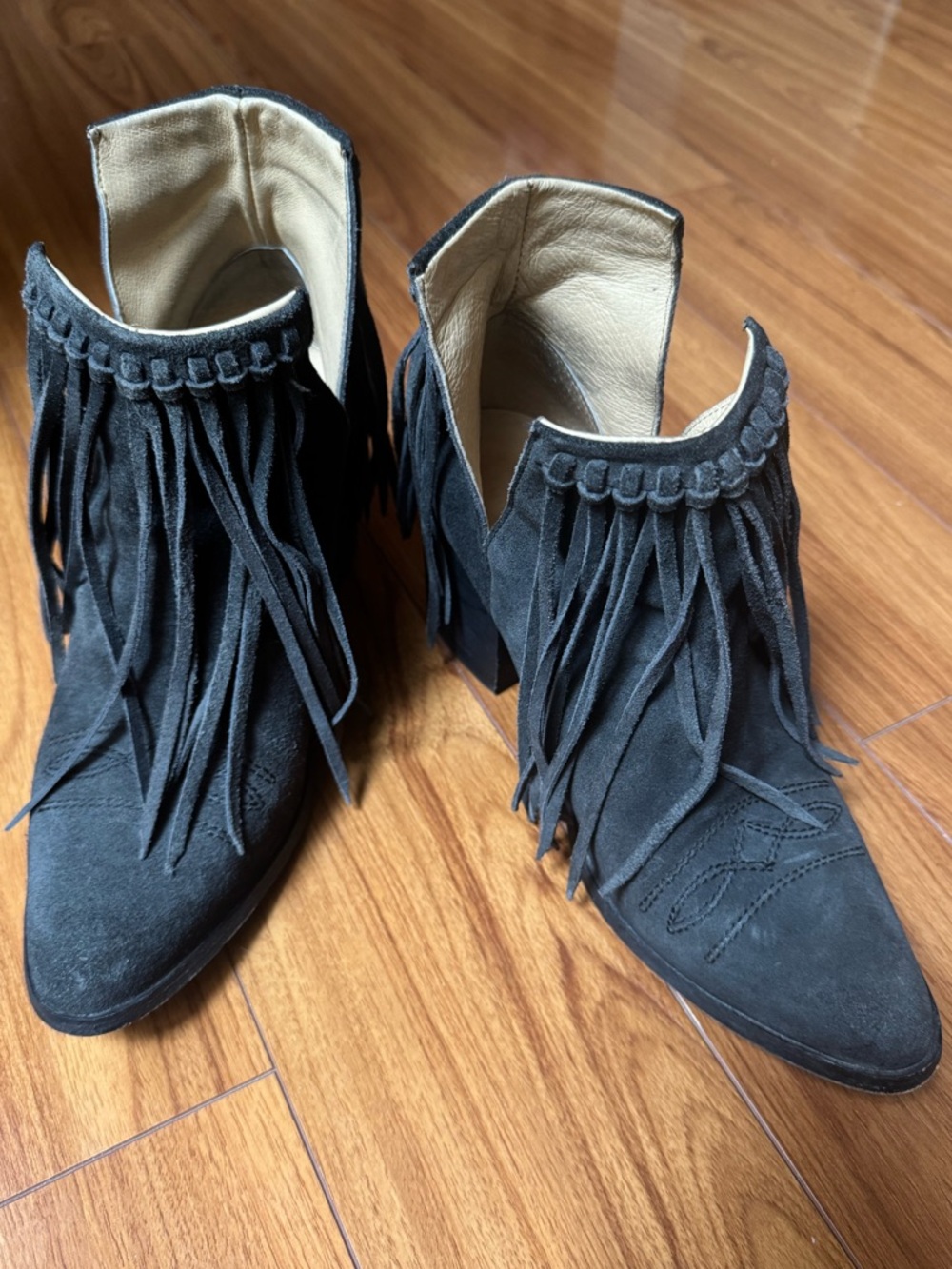 Soul Child Fringe Suede Ankle Boots